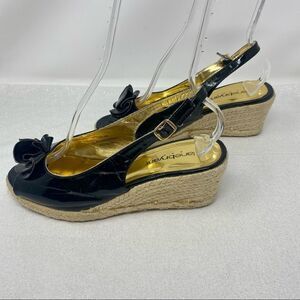 Lane Bryant Black Slingback Wedges- Size 10W